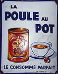 Plaque émaillée La Poule au Pot