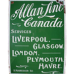 Plaque émaillée Allan Line