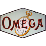 Plaque émaillée Oméga