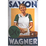 Plaque émaillée Savon Wagner